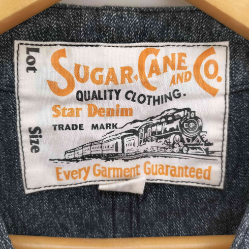 シュガーケーン SUGAR CANE ブラック コバート ワーク ベスト メンズ UK:36