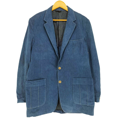 Hubbard tailored in usa インディゴ 2Bテーラードジャケット メンズ