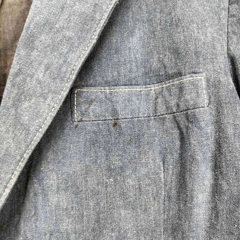 Hubbard tailored in usa インディゴ 2Bテーラードジャケット メンズ