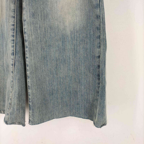DMW BOUTIQUE ベルト付き カットオフデザイン ワイドストレートデニムパンツ レディース JPN:M