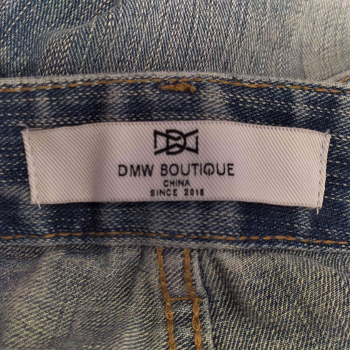 DMW BOUTIQUE ベルト付き カットオフデザイン ワイドストレートデニムパンツ レディース JPN:M