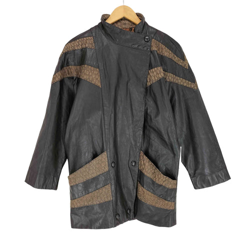 PELLE genuine leather 本革 デザインレザージャケット レディース JPN:S