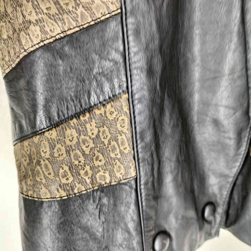 PELLE genuine leather 本革 デザインレザージャケット レディース JPN:S
