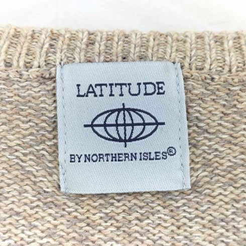 LATITUDE コットン Vネック ニット メンズ L
