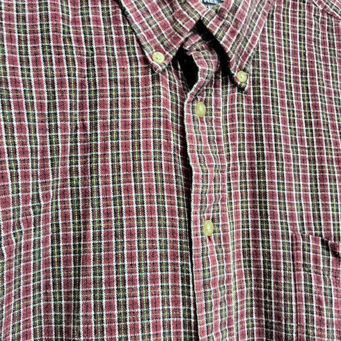 ラウンドツリーアンドヨーク roundtree&yorke ボタンダウン コットンチェックシャツ メンズ JPN:XL