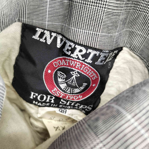 INVERTERE グレンチェック リバーシブルコート メンズ US:38