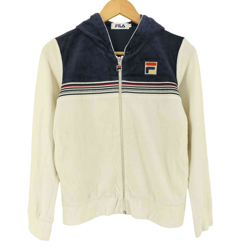 フィラ FILA ベロア ジップアップ パーカー メンズ M