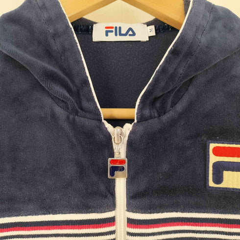 フィラ FILA ベロア ジップアップ パーカー メンズ M