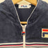 フィラ FILA ベロア ジップアップ パーカー メンズ M