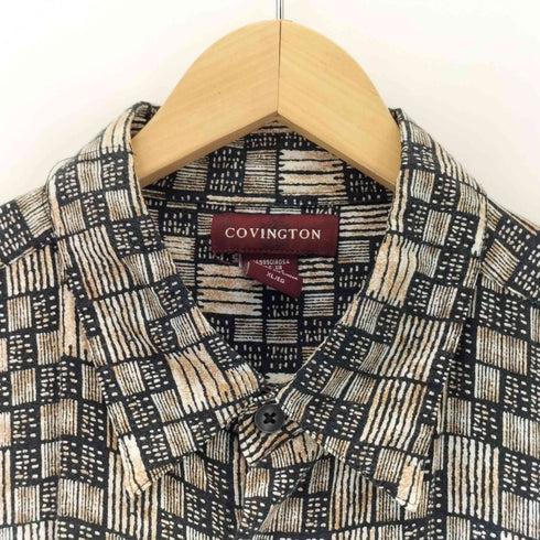 コヴィントン Covington 総柄 レーヨン S/S シャツ メンズ import:XL