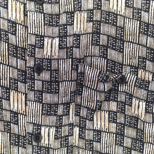コヴィントン Covington 総柄 レーヨン S/S シャツ メンズ import:XL