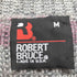 ロバートブルース ROBERT BRUCE 70S USA製 グレ×ピン クルーネックセーター メンズ JPN:M