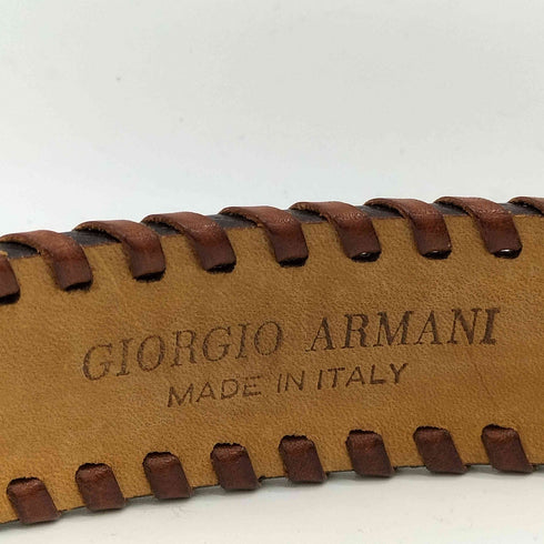 ジョルジオアルマーニ Giorgio Armani イタリア製 GENUINE LEATHER 編み込み レザーベルト レディース 70/28