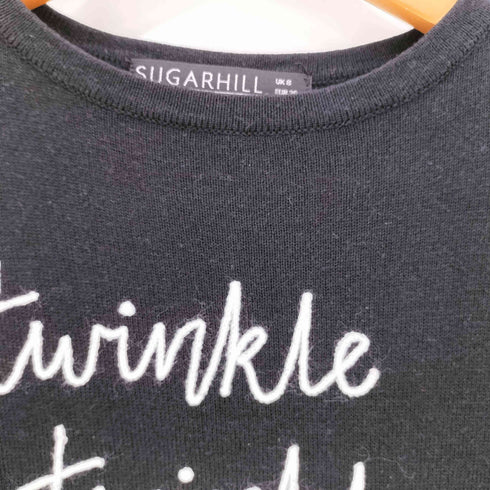 シュガーヒル SUGARHILL twinkle 星刺繍 レーヨン クルーネックニット レディース UK:8