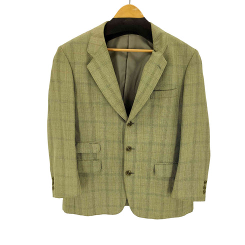 ダックス DAKS リネンシルク混 チェック テーラードジャケット メンズ
