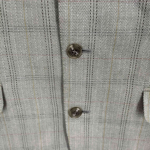 ダックス DAKS リネンシルク混 チェック テーラードジャケット メンズ