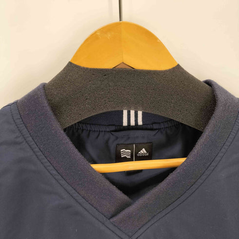 アディダス adidas 00S ロゴ刺繍 Vネック ナイロン ベスト メンズ JPN:M