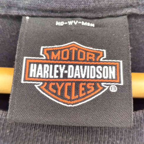ハーレーダビッドソン HARLEY-DAVIDSON パーツ モザイク ドクロ イーグル プリント クルーネック Tシャツ メンズ