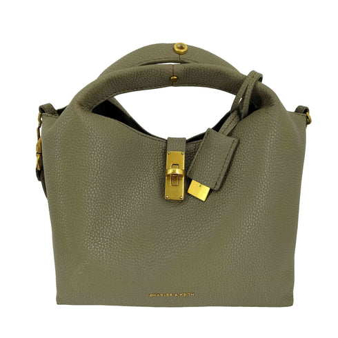 チャールズアンドキース CHARLES&KEITH チャンス メタリックアクセントバケットバッグ レディース
