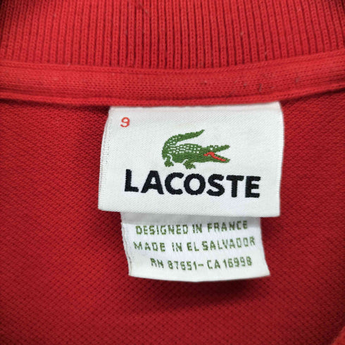 ラコステ LACOSTE ロゴワッペン半袖ポロシャツ メンズ 9