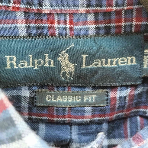 ラルフローレン RALPH LAUREN CLASSIC FIT スモールポニー刺繍 BD L/S チェックシャツ メンズ import:M