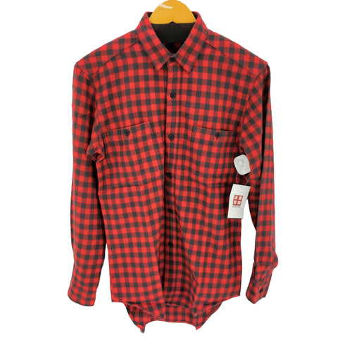 モンベル mont bell 80S 丸文字三角タグ チェックネル長袖シャツ メンズ import:M