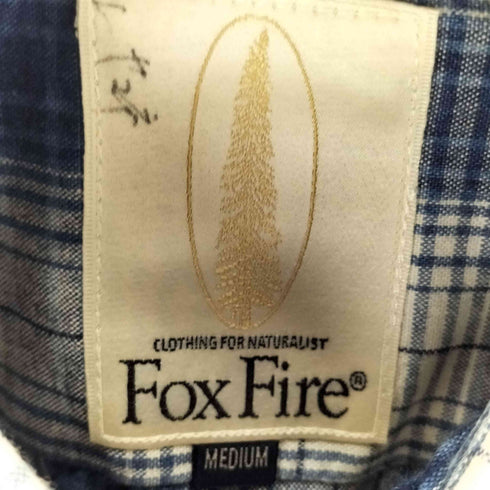 フォックスファイヤー foxfire 90S フロントポケット L/S チェックシャツ メンズ import:M