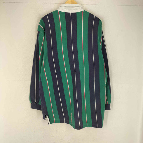 アイゾッド IZOD マルチストライプ ラガーロングスリーブポロシャツ メンズ XL