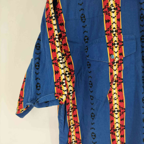 ラングラー Wrangler 90S ネイティブストライプ柄 S/S ウエスタンシャツ メンズ JPN:XL
