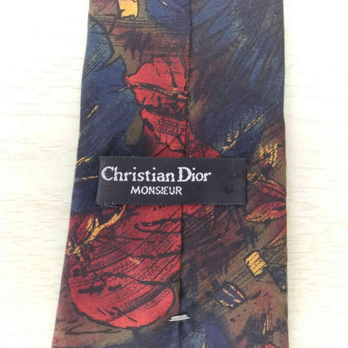 クリスチャンディオール Christian Dior USA製 総柄 シルク ネクタイ メンズ