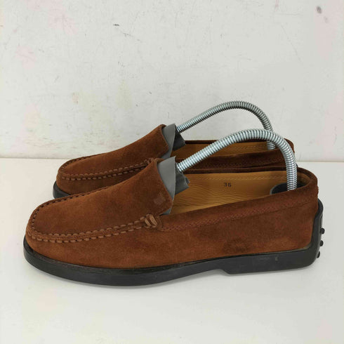 トッズ TOD’S スエード ドライビングシューズ ローファー レディース EUR:36