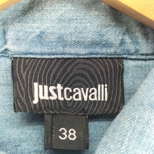 ジャストカヴァリ Just Cavalli ピンタックデザイン バイカラーシャツ レディース JPN:38
