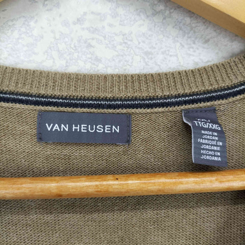 ヴァンヒューゼン VAN HEUSEN 00S コットンニット Vネックベスト メンズ import:XXL