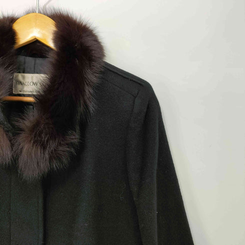 スワロウコート SWALLOW COAT 襟フェイクファー ウールコート レディース 9AR