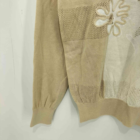 ケンゾーゴルフ KENZO GOLF 花柄刺繍 コットンレーヨン ニット レディース JPN:1