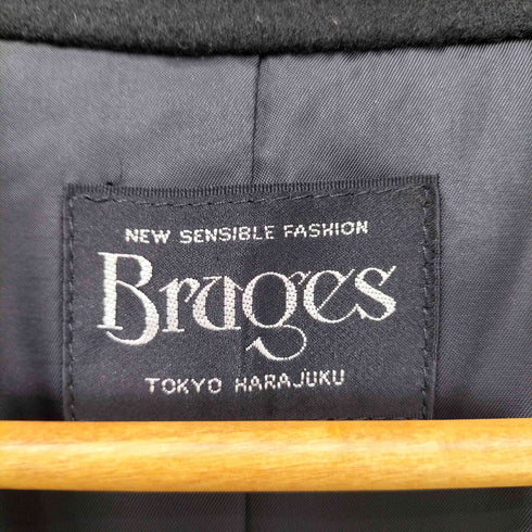 BRAGES ナイロン混 カシミアウールコート レディース FREE