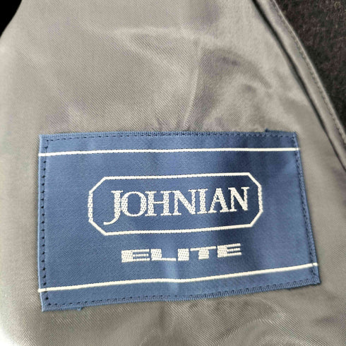 JOHNIAN ナイロン混 カシミアウール 比翼ステンカラーコート メンズ