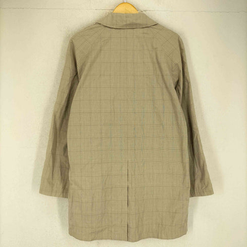 バラクータ BARACUTA BLUE LINE チェック柄 比翼ステンカラーコート メンズ UK:38
