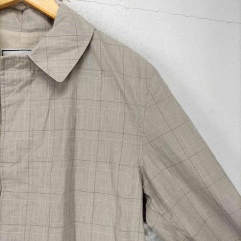 バラクータ BARACUTA BLUE LINE チェック柄 比翼ステンカラーコート メンズ UK:38