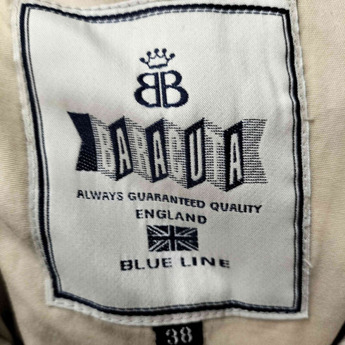バラクータ BARACUTA BLUE LINE チェック柄 比翼ステンカラーコート メンズ UK:38