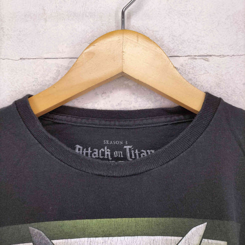 フロント アニメプリント ロングスリーブTシャツ メンズ M