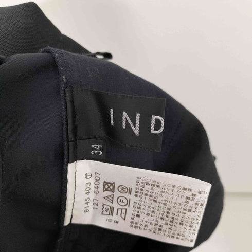 インディヴィ INDIVI 【褒められパンツ/洗える】スリット入りストレートパンツ レディース JPN:34