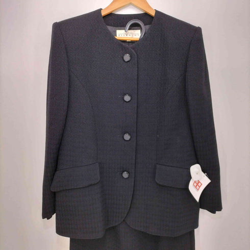ジバンシィ GIVENCHY HI FORMAL 千鳥柄 ノーカラージャケット + タイトスカート セットアップ レディース 94L