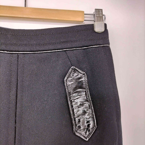 ルイヴィトン LOUIS VUITTON OLD パイピング ウール タイトスカート レディース FR:36