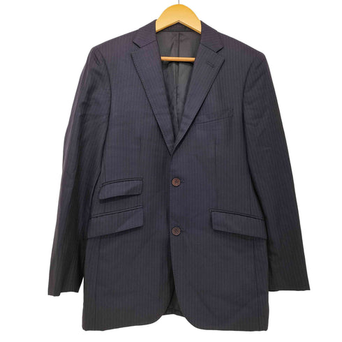 バーバリーブラックレーベル BURBERRY BLACK LABEL ストライプ チェンジポケット 2B テーラードジャケット メンズ 92-76-170 38R