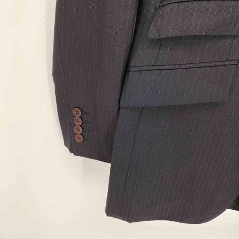 バーバリーブラックレーベル BURBERRY BLACK LABEL ストライプ チェンジポケット 2B テーラードジャケット メンズ 92-76-170 38R