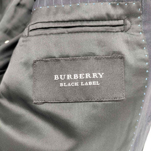 バーバリーブラックレーベル BURBERRY BLACK LABEL ストライプ チェンジポケット 2B テーラードジャケット メンズ 92-76-170 38R