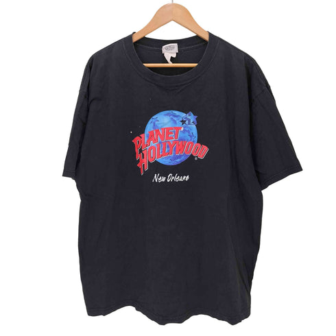 プラネットハリウッド PLANET HOLLYWOOD 90S USA製 ロゴ プリント S/S クルーネック Tシャツ メンズ import:XL