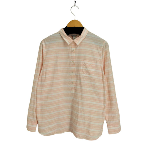 エルエルビーン L.L.Bean ハーフボタンシャツブラウス レディース JPN:L