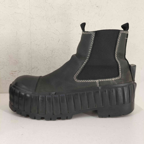 エムエムシックスメゾンマルジェラ MM6 Maison Margiela コントラストステッチアンクルブーツ レディース 37
